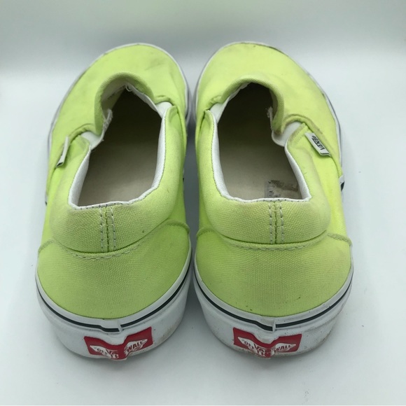 Vans Classic slip-on lime green unisex sneakers, size 7.5 men/9 women - Picture 4 of 9